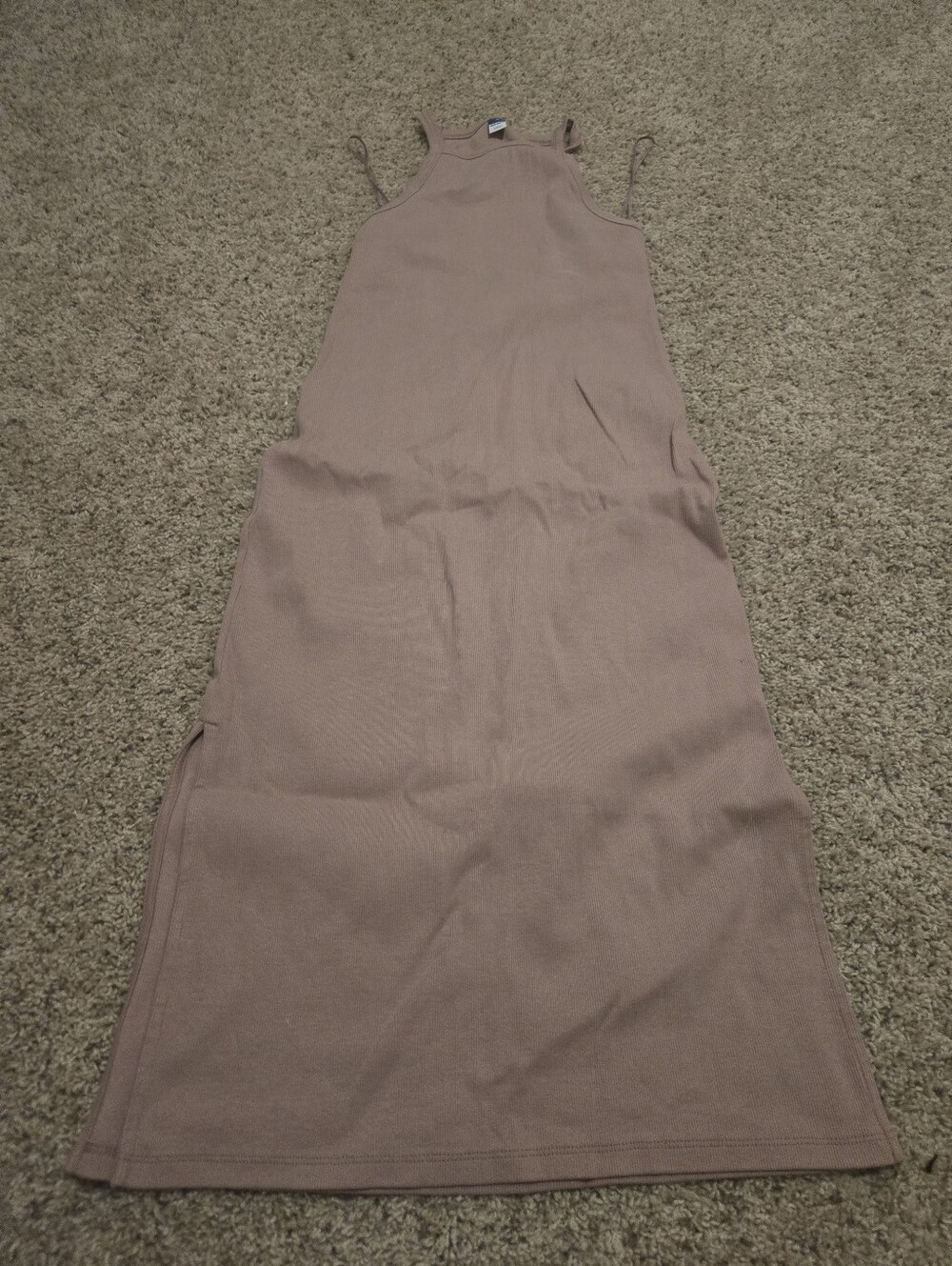 Old Navy Sleeveless Midi Tank Dress in Taupe